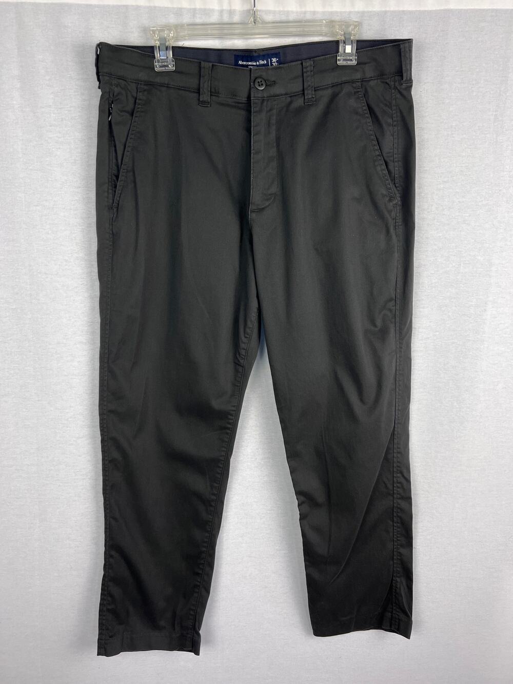 Abercrombie and Fitch Pants Men 36 90s Straight Leg Chino Twill Gray Business